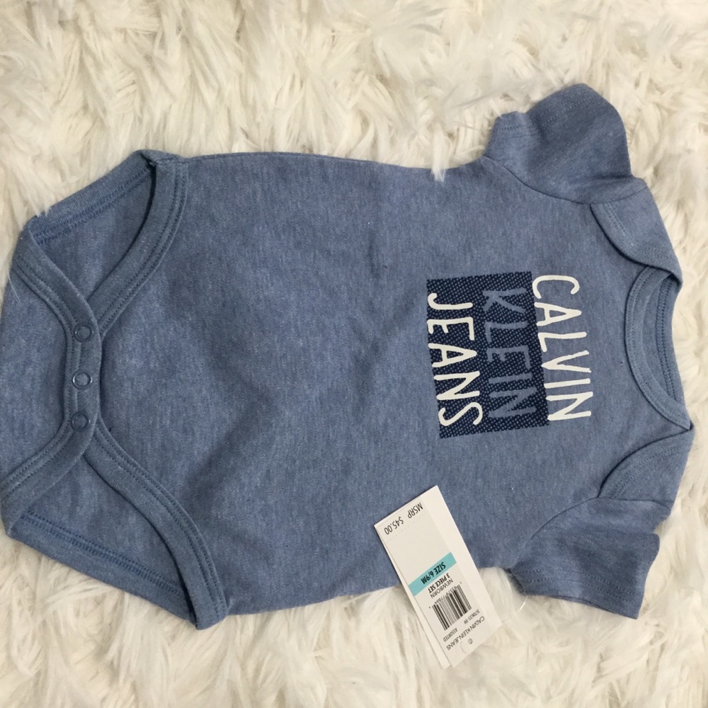 Calvin Klein- Gray and Blue 3pc Bodysuit & Pants - Picture 8 of 16